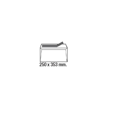 Sam 268400 Sobres Blancos Fabricados En Papel Offset. Sus Medidas Son 250 X 353 Mm Y Tiene Un Gramaje De 100 G. La Solapa Es Recta Y Su Tipo De Cierre Es Con Tira De Silicona. No Tiene Ventana. La Caja Contiente 250 Sobres.