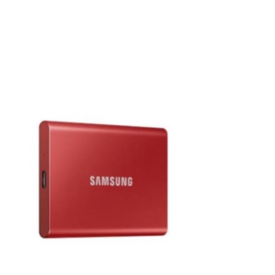 Samsung MU-PC1T0R/WW Samsung Portable SSD T7. SDD, capacidad: 1000 GB. Conector USB: USB Tipo C, Versión USB: 3.2 Gen 2 (3.1 Gen 2). Velocidad de lectura: 1050 MB/s, Velocidad de escritura: 1000 MB/s. Protección mediante contraseña, Color del producto: Rojo
