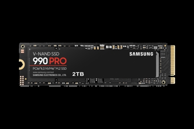 Samsung MZ-V9P2T0BW El SSD definitivoAlcanza el máximo rendimiento con PCIe® 4.0. Vive la velocidad más duradera, capaz de derrotar a cualquier enemigo. Su control de temperatura inteligente de serie te ofrece una eficiencia energética sobresaliente sin comprometer su velocidad pasmosa y su potencia inigualable. Tu juego siempre estará al máximo.Velocidad maximizada PCIe 4.0Todo un subidón de velocidad. Aumenta la velocidad aleatoria de escritura/lectura en más de un 40% y 55% respecto de las de 980 PRO - hasta 1400K/1550K IOPS, mientras que la escritura/lectura secuencial aceleran hasta 7450/6900 MB/s para alcanzar prácticamente el máximo rendimiento de PCIe® 4.0. Consíguelo todo: juegos, ediciones 3D y de vídeos y análisis de datos de altos vuelos.Derriba los límites de la eficiencia energéticaDescubre un rendimiento que también es eficiente. Un mayor rendimiento suele venir acompañado de un mayor consumo energético, pero 990 PRO utiliza menos energía con una mejora de rendimiento por vatio de más del 50% con respecto a 980 PRO. Este diseño de bajo consumo hace que el rendimiento máximo de PCIe® 4.0 sea posible, incluso con una eficiencia energética óptima.Solución de temperatura inteligenteHay velocidad más allá del calor. Su mando recubierto de níquel y su innovador algoritmo de control térmico gestiona la temperatura para ofrecer un rendimiento sorprendente. La etiqueta difusora de calor controla la temperatura del chip NAND, mientra que su Dynamic Thermal Guard mantiene la temperatura óptima.Hecho para ganarVive la mejor experiencia de juego posible. Su mejora en rendimiento aleatorio de más de un 55% permite una carga de datos más rápida. Así, consigues un realismo sin igual en juegos de PC de PS5 y DirectStorage.Software Samsung MagicianDesata toda la potencia de 990 PRO. La sencillez de la variedad de herramientas de optimización del software Samsung Magician siempre te ofrece el mejor rendimiento en tu SSD. Protege tus datos, obtén actualizaciones, controla la salud del dispositivo y configura combinaciones de colores LED a tu gusto con tu set de herramientas SSD personal.La memoria flash nº1 del mundoUn rendimiento y una fiabilidad superiores solo la obtendrás con la marca nº1 en el mundo en memorias flash desde 2003. Todos los componentes y el firmware son producidos por nosotros, incluidos los mundialmente reputados DRAM y NAND, para ofrecerte una calidad integral del principio al final del proceso de producción en el que puedas confiar.