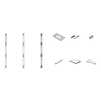 Samsung VG-LFH15FWA/EN Samsung Frame Kit VG-LFH15FWA - Kit de montaje (2 soportes traseros laterales, 2 soportes traseros plantilla, 2 soportes traseros centro, 4 soportes traseros en el medio) para pared de vídeo LED 6x3 - montaje en pared - para Samsung IF015H, IF015H-E