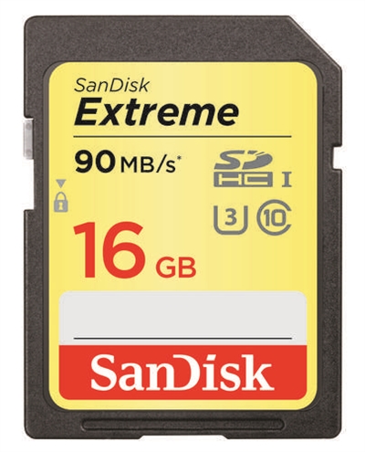 Sandisk SDSDXNE-016G-GNCIN SanDisk Extreme - Tarjeta de memoria flash - 16 GB - UHS Class 3 / Class10 - SDHC UHS-I