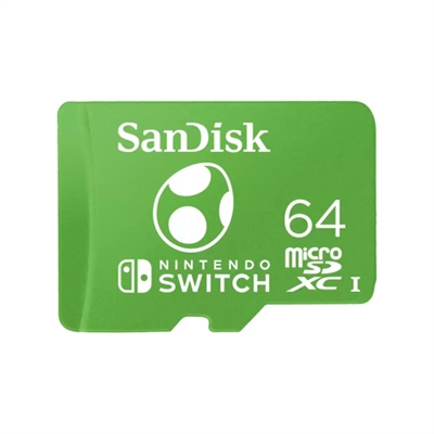 Sandisk SDSQXAO-064G-GN6ZN Almacenamiento para tus aventuras favoritas de la consola Nintendo Switch™Con una velocidad increíble, la tarjeta SanDisk microSDXC™ con licencia oficial para la consola Nintendo Switch™ te permite añadir hasta 1 TB de espacio a tu sistema de juego. Dedica menos tiempo a esperar y más a jugar con velocidades de lectura y escritura de hasta 100 MB/s y 90 MB/s, respectivamente.Con licencia de Nintendo® para consolas Nintendo Switch™La tarjeta SanDisk microSDXC™ para consolas Nintendo Switch™ se ha diseñado para proporcionar un almacenamiento de confianza que te permitirá llegar a nuevos niveles.Espacio para explorarAñade hasta 1 TB de almacenamiento para tu consola Nintendo Switch™ en cuestión de segundos y disfruta de la tranquilidad de saber que dispones de espacio suficiente para tus juegos favoritos.Empieza a jugar enseguidaCon velocidades de transferencia de hasta 100 MB/s, la tarjeta SanDisk microSDXC™ para consolas Nintendo Switch™ ofrece un alto rendimiento constante para que puedas cargar juegos rápidamente.Almacena más con menos pesoCon la tarjeta SanDisk microSDXC™ para consolas Nintendo Switch™, podrás guardar tus videojuegos favoritos en un solo lugar, de modo que lo tendrás todo listo para jugar en cualquier momento.