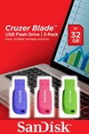 Sandisk SDCZ50C-032G-B46T - Sandisk Cruzer Blade 3x 32GB. Capacidad: 32 GB, Interfaz del dispositivo: USB tipo A, Vers