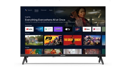 Sharp 1T-C24FH2EL2AB Sharp Android TV hace que sea más fácil obtener más de su televisor. Elige entre más de 400.000 películas y programas de todos los servicios de streaming. Pide a Google que controle tu televisor Sharp, obtén recomendaciones sobre qué ver, regula las luces y mucho más con tu voz. Transmite fotos, vídeos y música desde dispositivos inteligentes a tu televisor Sharp con Chromecast integrado.