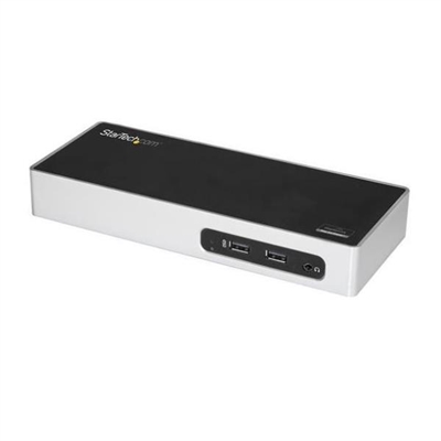 Startech DK30ADD Docking Station Usb 3.0 Para Dos Monitores Hdmi Y Vga O Dvi - Tipología Específica: Docking Station; Funcionalidad: Expandir Los Puertos De Un Portatil; Color Primario: Gris; Material: Plastica