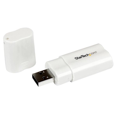 Startech ICUSBAUDIO Tarjeta De Sonido Estereo Usb Externa Adaptador Conversor - Blanco - Tipología Genérica: Adaptador Conversor; Tipología Específica: Herramientas Variadas; Funcionalidad: Añadir Audio; Color Primario: Blanco; Material: Plástico