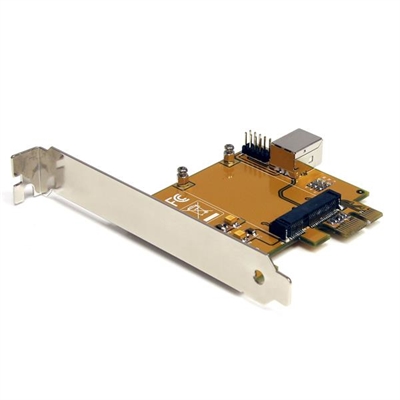 Startech PEX2MPEX Tarjeta Adaptadora Pci Express Pcie A Mini Pci-E - Tipología Genérica: Tarjeta Pci-E; Tipología Específica: Tarjeta Pci-E; Funcionalidad: Añadir Puertos Pci; Color Primario: Oro; Material: Plástico