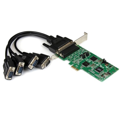 Startech PEX4S232485 Tarjeta Adaptadora Pci Express Pcie De 4 Puertos Serie Serial Combo Rs - Tipología Genérica: Tarjeta Riser Pci; Tipología Específica: Tarjeta Riser Pci; Funcionalidad: Añadir Puertos Pci; Color Primario: Negro; Material: Metal