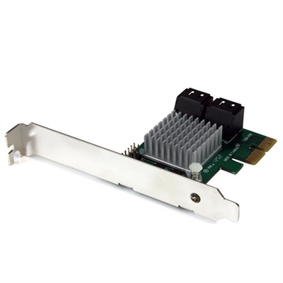 Startech PEXSAT34RH Tarjeta Adaptadora Controladora Pci Express Pci-E Sata 3 Iii 6Gbps Rai - Tipología Genérica: Tarjeta Pci-E; Lan Speed: 0 Mbit/S; Tipología Específica: Tarjeta Pci-E; Conectores: Sata; Funcionalidad: Añadir Puertos Pci; Número Puertos: 4; Color Primario: Negro; Bus: Pci Express; Material: Acero