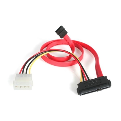 Startech SAS729PW18 Adaptador Cable De 45Cm Divisor Sas 29 Pines A Molex Macho Lp4 Y Sata - Tipología: Sas; Tipología Conector A: Sata; Formato Conector A: Receptáculo; Tipología Conector B: Lp4; Formato Conector B: Macho; Nº De Unidades Por Paquete: 1; Longitud: 0,457 Mt