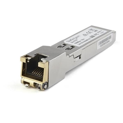 Startech SFP1GTEMCST StarTech.com Modulo Transceptor SFP Compatible con Juniper SFP-GE10KT15R13 - 1000Base-BX10-D - (SFPGE10KT5R3) - Módulo de transceptor SFP (mini-GBIC) (equivalente a: Dell EMC SFP-1G-T) - 1GbE - 1000Base-T - RJ-45 - hasta 100 m
