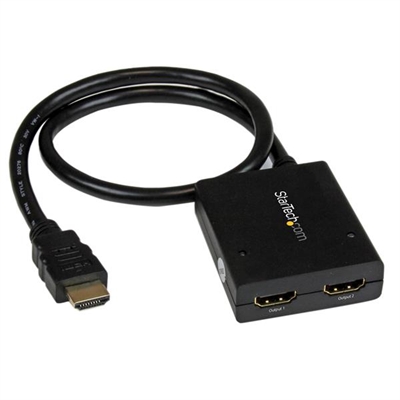 Startech ST122HD4KU StarTech.com Multiplicador de Vídeo HDMI de 2 Puertos - Splitter HDMI 4k 30Hz de 2x1 Alimentado por USB o Adaptador de Alimentación - Separador de vídeo/audio - 2 x HDMI - sobremesa - para P/N: ST121SHD50, SVA5M3NEUA