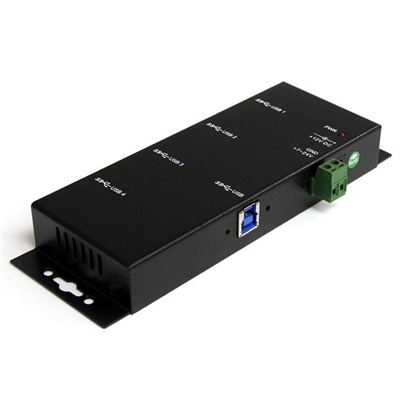 Startech ST4300USBM Concentrador Hub 4Xusb 3.0 Din - Número Puertos Usb: 4; Standard Usb: Usb 3.2 Gen 1 Superspeed (5 Gbps) Type-A; Alimentación: Ac; Color Chasis: Negro