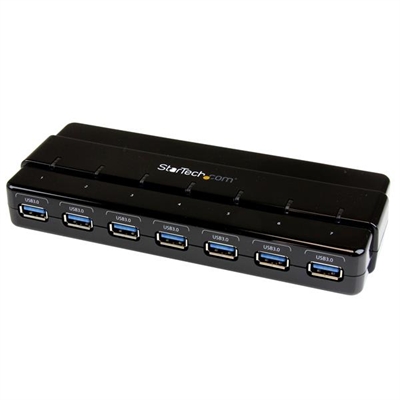 Startech ST7300USB3B Hub Usb 3.0 7 Puertos - Número Puertos Usb: 7; Standard Usb: Usb 3.2 Gen 1 Superspeed (5 Gbps) Type-A; Alimentación: Ac; Color Chasis: Negro