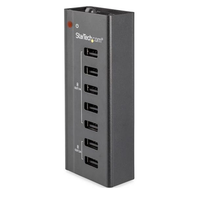 Startech ST7C51224EU Base Estaci N De Carga Usb De 7 Puertos Aut Noma 5X 1A 2X 2A - Número Puertos Usb: 7; Standard Usb: Usb 3.2 Gen 1 Superspeed (5 Gbps) Type-A; Alimentación: Ac; Color Chasis: Negro