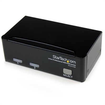 Startech SV231USBGB Switch Kvm 2 Puertos Vga Usb - N° Max Ordenadores/Servidores: 2; Vga: Sí; Ps/2 Raton: No; Ps/2 Teclado: No; Usb: Sí