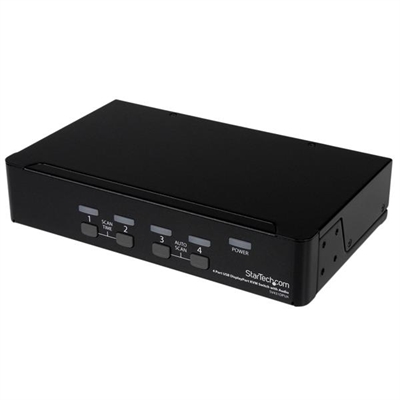 Startech SV431DPUA Conmutador Switch Kvm 4 Puertos Video Displayport Dp Hub Concentrador - N° Max Ordenadores/Servidores: 4; Puertos Lan: 0 N; Tipo Y Velocidad Puertos Lan: N/A; Vga: No; Power Over Ethernet (Poe): No; Ps/2 Raton: No; Gestión: Managed; Ps/2 Teclado: No; No. Puertos Uplink: 0; Usb: Sí; Soporte Routing: No; No. Puertos Poe: 0