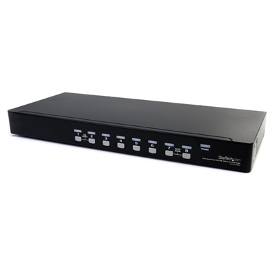 Startech SV831DUSBAU Conmutador Switch Kvm 8 Puertos De Video Vga Hd15 Usb 2.0 Usb A Y Audi - Puertos Lan: 0 N; Tipo Y Velocidad Puertos Lan: N/A; Power Over Ethernet (Poe): No; Gestión: Unmanaged; No. Puertos Uplink: 0; Soporte Routing: No; No. Puertos Poe: 0