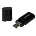 Startech ICUSBAUDIOB - StarTech.com Tarjeta de Sonido Estéreo USB Externa Adaptador Convertidor - Negro - Tarjeta