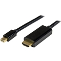 Startech MDP2HDMM1MB - StarTech.com Cable Conversor Mini DisplayPort a HDMI de 1m - Color Negro - Ultra HD 4K - C