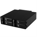Startech SATSASBP425 - Rack Movil 5 25 A 4X 2 5 Sata - Color Primario: Negro; Material: Aluminio; Interfaz Discos