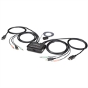 Startech SV211DPUA4K - StarTech.com Switch KVM 2 Puertos DisplayPort - DP - con Cables de 1,2m Incorporados - Ind