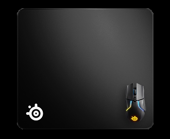 Steelseries 63823 Steelseries QcK Edge Large. Ancho: 450 mm, Profundidad: 400 mm. Color del producto: Negro, Coloración de superficie: Monótono, Material: Tela, Bordes rematados, Alfombrilla de ratón para juegos