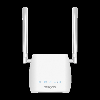 Strong 4GROUTER300M Strong 300M. Banda Wi-Fi: Banda única (2,4 GHz), Estándar Wi-Fi: Wi-Fi 4 (802.11n), Tasa de transferencia de datos WLAN (máx.): 300 Mbit/s. Tipo de interfaz Ethernet LAN: Ethernet rápido, Ethernet LAN, velocidad de transferencia de datos: 10,100 Mbit/s, Tecnología de cableado: 10/100Base-T(X). Generación de red móvil: 4G, Estándares 2G: Edge, GPRS, GSM, Estándares 3G: DC-HSPA+, HSPA, HSPA+, UMTS. Algoritmos de seguridad soportados: WPA, WPA-PSK, WPA2, WPA2-PSK. Tipo de producto: Enrutador portátil, Color del producto: Blanco, Indicadores LED: LAN, LTE, Poder, Estado, WLAN