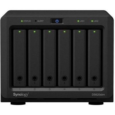 Synology DS620SLIM Synology Disk Station Ds620slimservidor Nas6 Compartimentossata 6Gb/Sraid 0, , 5, 6, 0, Jbodram 2 Gbgigabit Ethernetiscsi