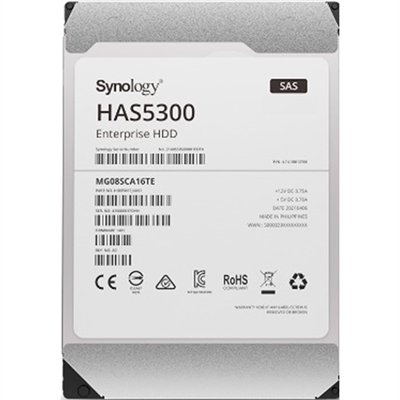 Synology HAS5300-8T Disco Interno Sas Has5300-8Tb - Tipología Genérica: Accesorio; Capacidad: 8000 Gb; Tipología Específica: N/A; Interfaz: Sas; Funcionalidad: Unidad De Expansión; Tipología: Interno; Tamaño: 3,5 ''; Velocidad De Rotación: 7200 Rpm; Velocidad De Transmisión: 230 Mbit/S; Buffer: 256 Mb