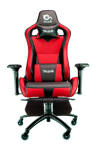 Talius TAL-CAIMAN-RED Diseño Calidad Y Vanguardia ? Diseño Ergonómico De Vanguardia Con La Más Alta Calidad De Materiales Ofrece A Los Entusiastas Las Opciones Más Avanzadas Junto Con La Almohada Del Reposa-Cabezas El Cojín Lumbar Y Reposapiés Extraíble Incluidos Para La Máxima Experiencia. ??Las Medidas De La Silla Gaming Caiman Está Ideadas Para Adaptarse A Las Características De Cualquier Gamer Garantizando Comodidad Y Ergonomía Para Que Te Centres Únicamente En Tu Juego.  ?? Reposapies Extraíble Y Abatible: Para Descanso De Las Piernas. 4 Direcciones Ajustables Para Un Soporte Óptimo Del Antebrazo Aliviando La Presión En La Muñeca Y La Tensión Muscular.  ? Soporte Ajustable 4D: 4 Direcciones Ajustables Para Un Soporte Óptimo Del Antebrazo Aliviando La Presión En La Muñeca Y La Tensión Muscular Ajuste De Respaldo: Ajuste Sin Esfuerzo Del Ángulo De La Espalda Hasta 180 Grados Para Una Posición Óptima Al Sentarse Durante El Uso General Y En Juegos   ?? Pistón De Gas De Clase 4: Fácil Ajuste De La Altura Del Asiento Para Un Soporte Ergonómico Óptimo. Base De Aluminio De 5 Radios: Base De Aluminio De Alta Calidad Diseñada Para Soportar Una Carga Máxima De 120 Kg   ?? Ruedas De Poliuretano: Funcionamiento Más Silencioso Y Aumenta La Estabilidad De La Silla Con Una Libertad De Movimiento Aún Mayor