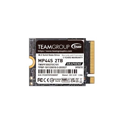 Teamgroup TM5FF3002T0C101 DISCO DURO M2 SSD 2TB TEAMGROUP MP44S SSD PCI-E 4.0 2TB LECTURA: 5000MBS ESCRUTIRA: 3500MBS STEAM DECK ROG