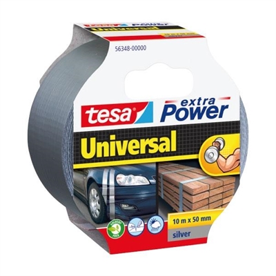 Tesa 56348-00000-06 Cinta Doble Cara De Dimensiones 50 Mm X 10 M. Solucion Rapida Facil Y Util Para Multiples Aplicaciones. Ideal Para Reparaciones Fijacion Refierzos Marcaje Y Mucho Mas. Resistente Y Facil De Cortar Con Las Manos. Libre De Disolventes. Color Plata.