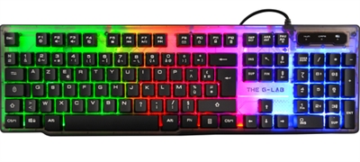 The-G-Lab KEYZ-NEON/SP EL TECLADO MULTICOLOR CONCEBIDO PARA GANARTanto en la penumbra como en la más total oscuridad, la visibilidad de las teclas es óptima gracias a la retroiluminación por LED rainbow que ilumina las letras por transparencia. La intensidad luminosa es ajustable para adaptarse totalmente al entorno.19 TECLAS ANTI-GHOSTING PARA UN RENDIMIENTO MÁXIMOGracias a las 19 teclas anti-ghosting en las zonas clave del teclado, las combinaciones rápidas se encadenan con fluidez cuando se pulsan varias teclas a la vez. El anti-ghosting también evita acciones no intencionadas cuando se pulsan varias teclas simultáneamente.12 ATAJOS PARA GANAR TIEMPOLas 12 teclas de atajos multimedia permiten ganar tiempo mientras su juega. Se puede acceder al reglaje del volumen y a las funciones esenciales del PC sin tener que ir a los reglajes o salir del juego.FUNCIONES INNOVADORAS PARA UNA MAYOR EFICACIABloqueando la tecla Windows, desaparece el riesgo de salirse involuntariamente del juego. Para adaptar el estilo de juego, las teclas de desplazamiento WASD se pueden invertir con las flechas direccionales.