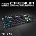 The-G-Lab KEYZ-CAESIUMT-W/SP - The G-Lab Keyz Caesium - Teclado Gaming QWERTY – Incluye Ñ – Teclado Gamer con Retroilumin