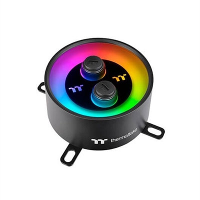 Thermaltake CL-W299-PL00SW-A Un bloque de agua de CPU con base de cobre de 52,2 mm de altura estÃ¡ estructurado de forma Ãºnica con una cubierta superior con acabado de espejo, que se vuelve transparente una vez que las luces RGB brillan, mostrando nuestro logotipo TT y entregando 16,8 millones de colores de iluminaciÃ³n que es compatible con el software TT RGB Plus. El Bloque de Agua de la CPU Pacific MX1 Plus tiene una cubierta superior hecha de una tÃ©cnica de metalizaciÃ³n al vacÃ­o, creando un acabado de espejo que permite que los 12 LED brillen debajo, mostrando nuestro logotipo TT. La cubierta lateral del cilindro con una altura de 52,2 mm crea una percepciÃ³n de profundidad para que la iluminaciÃ³n RGB muestre sus efectos de iluminaciÃ³n Ãºnicos a diferencia de otros bloques de agua. El bloque de agua de la CPU Pacific MX1 Plus cuenta con un sensor de temperatura incorporado que recogerÃ¡ la temperatura del refrigerante que pasa y transmite la seÃ±al al software TT RGB Plus, esto permite a los usuarios monitorear la temperatura actual de inmediato mientras controlan sus LED direccionables para la ediciÃ³n de color. El bloque Pacific MX1 Plus CPU Water es compatible con los soportes universales Intel y AMD, lo que permite a los diferentes usuarios de CPU disfrutar de fantÃ¡sticos efectos de iluminaciÃ³n despuÃ©s de una instalaciÃ³n rÃ¡pida.