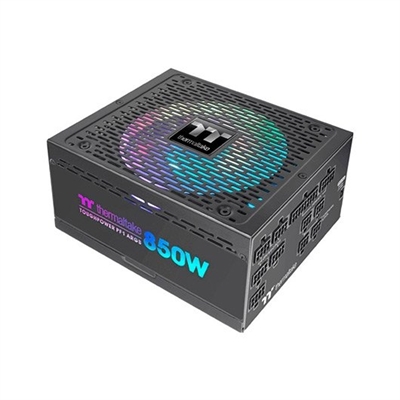 Thermaltake PS-TPD-0850F3FAPE-1 EstÃ¡ fabricada con componentes de primera calidad y tecnologÃ­a avanzada para convertirse en la fusiÃ³n de estÃ©tica y rendimiento. El ventilador Riing Duo 14 RGB de 16.8 millones de colores patentado con 18 LED preinstalados ayuda a brindar una iluminaciÃ³n mÃ¡s brillante y mÃ¡s rica. Los paneles laterales ARGB diseÃ±ados permiten que la luz brille a travÃ©s. La serie admite la sincronizaciÃ³n con las placas base RGB de ASUS, GIGABYTE, MSI y ASRock para ofrecer posibilidades de iluminaciÃ³n sin lÃ­mites. Con un funcionamiento casi silencioso y confiable, la Toughpower PF1 ARGB Platinum cumple con las exigentes especificaciones del overclocker o usuario entusiasta de PC. Muestra la glamurosa iluminaciÃ³n a travÃ©s del exclusivo diseÃ±o del panel lateral ARGB y agrega el factor excelente a tu construcciÃ³n. Â¡AdiÃ³s a los cables desordenados! Las placas secundarias se sueldan directamente a la placa base para una mejor disipaciÃ³n del calor y una calidad de potencia de salida impresionante. Con Smart Zero Fan comenzando a funcionar cuando la carga de trabajo de la fuente de alimentaciÃ³n supera el 40%, se minimizarÃ¡ el ruido no deseado. Se proporciona un interruptor para aquellos que prefieren que el ventilador gire constantemente. Toughpower Grand RGB Sync Edition ahorra energÃ­a a travÃ©s de su alta eficiencia energÃ©tica hasta un 92% y estÃ¡ certificada con 80 PLUS Platino. La serie ha sido optimizada para funcionar con todas las generaciones de procesadores Intel para lograr el mÃ¡ximo ahorro de energÃ­a.