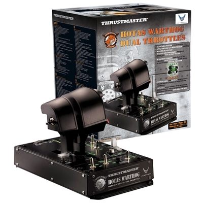 Thrustmaster 2960739 Thrustmaster HOTAS Warthog Dual Throttles. Tipo de dispositivo: Simulador de Vuelo, Plataformas de juego soportadas: PC. Tecnología de conectividad: Alámbrico, Interfaz del dispositivo: USB. Color del producto: Negro. Sistema operativo Windows soportado: Windows 7,Windows 7 Enterprise,Windows 7 Enterprise x64,Windows 7 Home Basic,Windows 7 Home Basic.... Tipo de embalaje: Caja