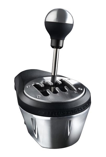 Thrustmaster 4060059 REALISMO Y AUTENTICIDAD- Palanca de cambio de 13 cm de alto con pomo- Sensación realista de cambio de marchas- Pomo desmontable- Compatible con los pomos universales reales (disponibles en tiendas de tuning de coches)- Se incluyen 2 placas de cambio: forma de H (7+1) y secuencial (+/-)ROBUSTEZ Y PRECISIÓN- Mecanismo interno 100% metálico- Palanca de cambio 100% metálica- Sistema de anclaje 100% metálico- H.E.A.R.T HallEffect AccuRate Technology- Precisión que no se reduce con el tiempo (sensor magnético sin contactos)- Sin tact switch ni potenciómetro (para lograr una vida útil ilimitada del producto)ADAPTABILIDAD Y COMODIDAD- Firmware actualizable y memoria interna con recorrido del cambio de marchas ajustable que se adecúa a tu estilo de conducción (software disponible para descargar en PC)- Resistencia ajustable al cambiar de marcha- Posición y rotación de la placa de cambio ajustables en 360°- Posición y rotación del sistema de anclaje ajustables en 360°- Anclaje optimizado para cualquier superficie de apoyo- Mesas o estantes desde 1 hasta 55 mm de espesor- Cabinas (roscas para tornillos integradas + sistema de anclaje desmontable)VERSATILIDADDiseño exclusivo que permite 2 estilos de conducción diferentes- Forma de H (7+1)- Secuencial (+/-)Conectividad USB y/o DIN- Para PC: funciona con todos los volantes de carreras del mercado- Para PS3™ y PS4™: funciona con los volantes de carreras T500RS, Ferrari F1 Wheel Integral T500, T300RS y T300 Ferrari GTE- Para Xbox One: funciona con el TX Racing Wheel