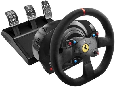 Thrustmaster 4160652 Incluye: EL volante desmontable réplica del Ferrari 599XX EVOIncluye: T300 SERVO BASE: Base Force Feedback 1080° de siguiente generación con motor brushless de clase industrialIncluye: Juego de 3 pedales T3PA