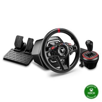 Thrustmaster 4460267 Experimente tanto el cambio de marchas manual como el Force Feedback híbrido de la T128. Ergonomía y sensaciones optimizadas para todo tipo de simulación sobre 4 ruedas y más. Accesible y ergonómico:. Fácil de agarrar gracias al pomo ergonómico Typé Sport.La lectura óptica de la posición confiere a la T128 solidez, fluidez y flexibilidad. Compatible con PC y una gran cantidad de juegos Xbox, el TH8S ya está implementado para una experiencia Plug & Play.T128 con sus dos pedales y palas magnéticos para una medición precisa de la posición. Rejilla en H:Sin acciones superfluas: la rejilla H de 8 posiciones (7+1) permite pasar directamente por las 7 marchas más la marcha atrás, para adaptarse a todo tipo de juegos y vehículos. Tecnología H.E.A.R.T. compartida: Sin interruptores ni potenciómetros Tact (para una vida útil ilimitada) gracias a la tecnología H.E.A.R.T con sensores magnéticos, para un nivel de precisión idéntico durante toda la vida útil del T128 y el TH8S.Un paquete ultra versátil:El paquete T128 y TH8S hace que la experiencia no solo sea inmersiva, sino también extremadamente práctica para diferentes tipos de juegos (carreras, agricultura, camiones). Experiencia de conducción precisa y fiable: Cambio de marchas sencillo y preciso gracias a la rejilla en H y a la palanca metálica corta.