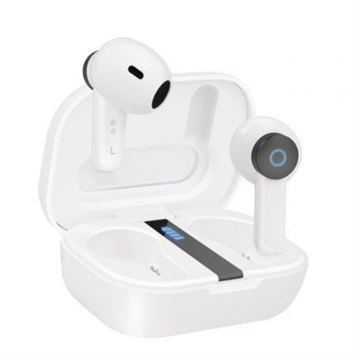 Tooq TQBWH-0031W Especificaciones Conexión Bluetooth V5. Compatible Con Ios Y Android Perfiles Bluetooth: Hsp/Hfp/A2dp/Avrcp. Distancia De Transmisión: 0 M (Espacio Abierto Sin Obstáculos) Sensibilidad: 03Db Rango De Frecuencia: 20Hz-20Khz Capacidad Del Altavoz: 25Mah. Capacidad Del Estuche De Carga: 250Mah. Tiempo De Carga Del Estuche:.5 Horas Tiempo De Uso De Auriculares: 3-4 Horas Dependiendo Del Volumen Del Dispositivo Tiempo De Uso Con Estuche De Carga Total: 6-8 Horas Estuche De Cierre Con Imán Indicador Led Para La Carga Se Conectan Abriendo Simplemente La Tapa Puerto De Carga Del Estuche: Usb-C Micrófono Y Botón Táctil Que Permite Pausar, Reproducir, Pasar Canción. Nombre De Conexión Bluetooth: Tqbwh-003W. Color: Blanco Medidas De Cada Auricular: 3X8x8 Mm Peso De Cada Auricular: 3 Gr Medidas Del Estuche De Carga: 58X43x25 Mm Peso Total Con Estuche De Carga: 40 Gr Medidas Del Embalaje: 30X30x34 Mm Peso Bruto Del Paquete: 0,42 Kg Contenido Del Paquete 2 X Auriculares  X Estuche De Carga  X Cable De Carga Usb-A A Usb-C De 30 Centímetros  X Manual 