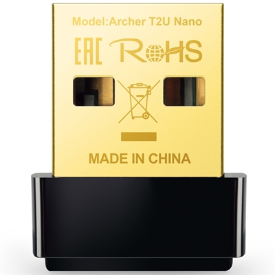 Tp---Link ARCHER T2U NANO Adaptador Inalámbrico Nano Usb De Doble Banda Ac600 Archer T2u Nano  Alta Velocidad Wi - Fi Hasta Velocidades De 600Mbps Con 200Mbps En2.4Ghz Y 433 Mbps A 5Ghz - Actualiza Tus Dispositivos A Velocidades MásAltas De Ac Wifi.<Br/...