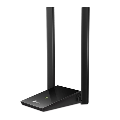 Tp-Link ARCHER T4U PLUS Aumentar la Velocidad de Red de los PC’sAdaptador USB inalámbrico de alta ganancia de antenas dobles AC1300Archer T4U PlusWiFi de banda dual de alta velocidadEl Archer T4U Plus otorga al PC acceso a la tecnología 802.11ac mientras recibe señales WiFi en dos bandas separadas, lo que aumenta las velocidades hasta 1.2 Gbps (hasta 400 Mbps en 2.4 GHz y 867 Mbps en 5 GHz). Esto significa una mejor experiencia de red para todas sus necesidades en línea. Elegir la banda de 2,4 GHz para navegación web, correo electrónico y redes sociales, o cambiar a 5 GHz para juegos, transmisión de alta definición y descargas de archivos grandes.Antenas duales de alta ganancia, cobertura más ampliaDos poderosas antenas externas de alta ganancia de 5 dBi aseguran una transmisión y recepción de señal más fuerte entre los dispositivos web y el router incluso desde más lejos o a través de múltiples paredes y pisos. Disfrute de conexiones inalámbricas estables y velocidades más rápidas sin caídas ni retrasos de WiFi.Un gran partido para velocidades más rápidasConecte el hardware más nuevo con USB 3.0. USB 3.0 es especialmente adecuado para el protocolo WiFi 802.11ac y utiliza su tasa de transferencia para mejores conexiones. Aproveche al máximo USB 3.0 y 802.11ac WiFi para un rendimiento de red optimizado.Antena multidireccional ajustableGirar y ajustar la antena 180 ° para obtener la mejor recepción en diferentes entornos.Diseño flexible, configuración sencillaEl diseño de estilo de escritorio del adaptador y el cable USB de 1.0m ayudan a encontrar el mejor lugar para la recepción de la red. Disfrute de una configuración sencilla y compatible con el escritorio para una implementación flexible.