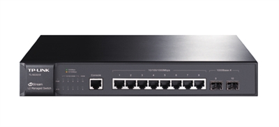 Tp-Link T2500G-10TS(TL-SG321 Switch gestionado Gigabit L2 Lite JetStream™ con 8 puertos a 10/100/1000 Mbps TL-SG3210 de TP-LINK Altas prestaciones, gestión QoS de nivel empresarial, estrategias de seguridad avanzada y características de administración Layer 2. Además, está equipado con dos slots Gigabit SFP, proporcionándole una mayor flexibilidad para gestionar la red. El TL-SG3210 es la solución ideal a nivel de coste y funcionalidad para las pequeñas y medianas empresas.El TL-SG3210 incorpora potentes funciones de seguridad y gestión. A nivel de seguridad, incorpora las funciones de vinculación IP-MAC-puerto-VID y lista de control de acceso((ACL) que le protegen de ataques tipo Broadcast Storm, ARP y de denegación de servicio (DoS). Su funcionalidad (QoS, de L2 a L4) permite gestionar mejor el tráfico de la red asegurando así una transmisión de los datos más fluida y rápida. Además de su interface de gestión accesible vía web, incorpora funcionalidades CLI, SNMP y RMON que permiten una instalación y configuración más rápida así como menores tiempos de parada. El switch gestionado L2 Lite JetStreamTM TL-SG3210 de TP-LINK resulta una solución ideal para los grupos de trabajo y departamentos que necesitan un switch L2 con capacidad Gigabit asequible.Seguridad de redEl TL-SG3210 de TP-LINK soporta las funciones de vinculación IP-MAC-puerto-VID,Port Security, Storm Control y snooping DHCP que protegen a la red de ataques tipo Broadcast Storm, ARP, etc. También le permite seleccionar algunos de los ataques DoS típicos. Así podrá protegerse contra esta clase de ataques de un modo más sencillo. Las listas de control de acceso (ACL, de L2 a L4) restringen el acceso a los recursos más sensibles de la red mediante el rechazo de paquetes según la dirección MAC de origen y destino, la dirección IP, los puertos TCP/UDP e incluso el identificador VLAN. Así mismo, soporta autenticación 802.1X que se utiliza conjuntamente con un servidor RADIUS. De este modo, se requiere cierta información de autenticación antes de permitir el acceso a la red. Soporta la función Guest VLAN para permitir el acceso a determinados recursos de red a los clientes no autenticados por 802.1X.