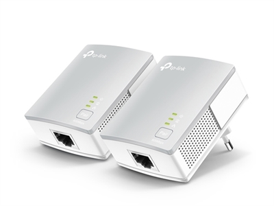 Tp-Link TL-PA4010 KIT TP-LINK TL-PA4010KIT. Rango máximo de transferencia de datos: 600 Mbit/s, Estándares de red: IEEE 802.3,IEEE 802.3u, Tipo de interfaz Ethernet LAN: Ethernet rápido. Consumo energético: 4,26 W, Consumo de energía (inactivo): 0,88 W. Color del producto: Blanco, Certificación: CE, FCC. Ancho: 65 mm, Profundidad: 52 mm, Altura: 28,5 mm. Cantidad por paquete: 2 pieza(s), Cables incluidos: LAN (RJ-45)