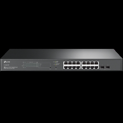 Tp-Link TL-SG2218P Jetstream? 18-Port Gigabit Smart Switch With 16-Port Poe+  Jetstream? 18-Port Gigabit Smart Switch With 16-Port Poe+ Port: 16× Gigabit Rj45 Ports 2× Gigabit Sfp Slots Spec: 802.3At/Af 150 W Poe Power 1U 19-Inch Rack-Mountable Steel Case Feature: Integration With Omada Sdn Controller Static Routing 802.1Q Vl