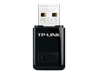 Tp-Link TL-WN823N TP-LINK TL-WN823N. Tecnología de conectividad: Inalámbrico, Interfaz de host: USB, Interfaz: WLAN. Rango máximo de transferencia de datos: 300 Mbit/s, Estándar Wi-Fi: Wi-Fi 4 (802.11n), Banda Wi-Fi: Banda única (2,4 GHz). USB con suministro de corriente. Color del producto: Negro