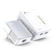 Tp-Link TL-WPA4221 KIT TP-Link AV600. Rango máximo de transferencia de datos: 600 Mbit/s, Estándares de red: IEEE 1901, IEEE 802.11b, IEEE 802.11g, IEEE 802.11n, IEEE 802.3, IEEE 802.3ab, IEEE 802.3u, Tipo de interfaz Ethernet LAN: Ethernet rápido. Consumo energético: 5,2 W. Color del producto: Blanco, Tipo de antena: Interno, Indicadores LED: LAN, PLC, Poder, WLAN. Cantidad por paquete: 1 pieza(s), Cables incluidos: LAN (RJ-45), Tipo de embalaje: Caja