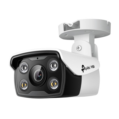 Tp-Link VIGI C340(2.8MM) 4Mp Outdoor Full-Color Bullet Network Camera. Spec: H.265+/H.265/H.264+/H.264 1/3 Progressive Scan Cmos Color/0.005 Lux@F1.6 0 Lux With Ir/White Light 25Fps/30Fps ( 2560X14402304X1296 2048X1280 1920X1080) Poe/12V Dc 2.8 Mm Fixed Lens Built-In Microphone Speaker Micro-Sd Slot Ip66. Feature: Full-Color And Ir Night Vision (Up To 30 M) Active Defense Two-Way Audio On-Board Storage Smart Detection (Motion Detection(Human Targets Classification) Camera Tampering Line-Crossing Area Intrusion) Smartvid (Smart Ir Dwdr 3D Dnr Blc) Onvif Remote Monitoring Vigi App Web Vigi Security Manager